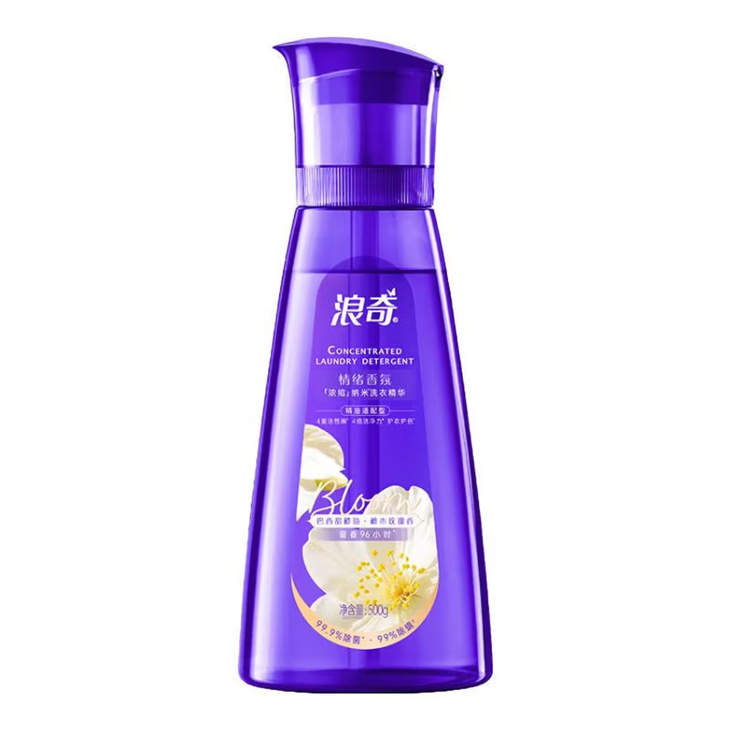 浪奇(Lonkey)情绪香氛纳米洗衣液浓缩500g 除菌除螨去污渍 檀木玫瑰香