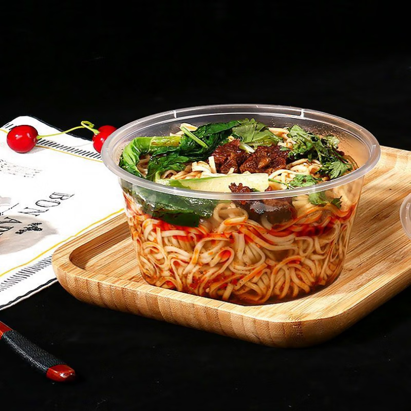 3M 一次性塑料打包碗饭盒快餐盒外卖打包 小汤碗点心碗300ml圆碗[450套]高清大图