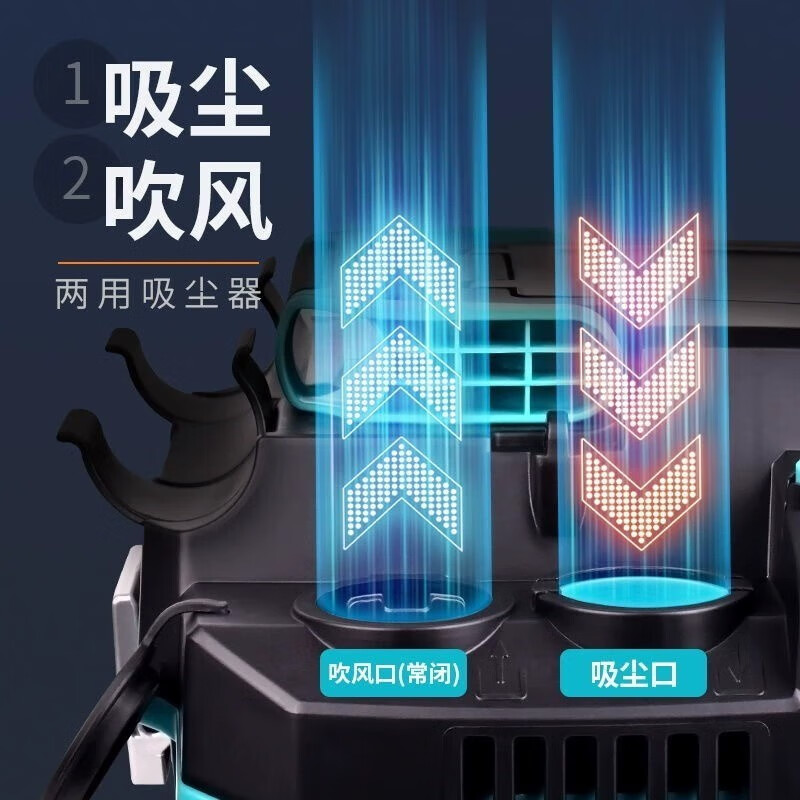 米技 大艺20V锂电无刷吸尘器充电式大功率集尘吹鼓风机 A7-9002[一电一充4.0Ah]高清大图