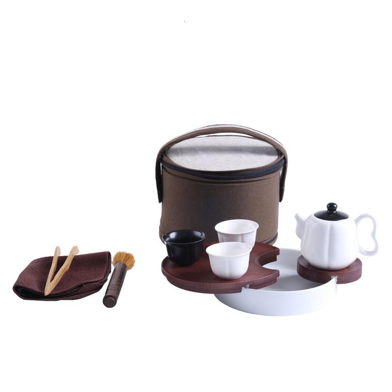 美帮汇创意日式棉麻旅行茶具收纳包袋 一壶三杯功夫茶具茶杯茶海高清大图