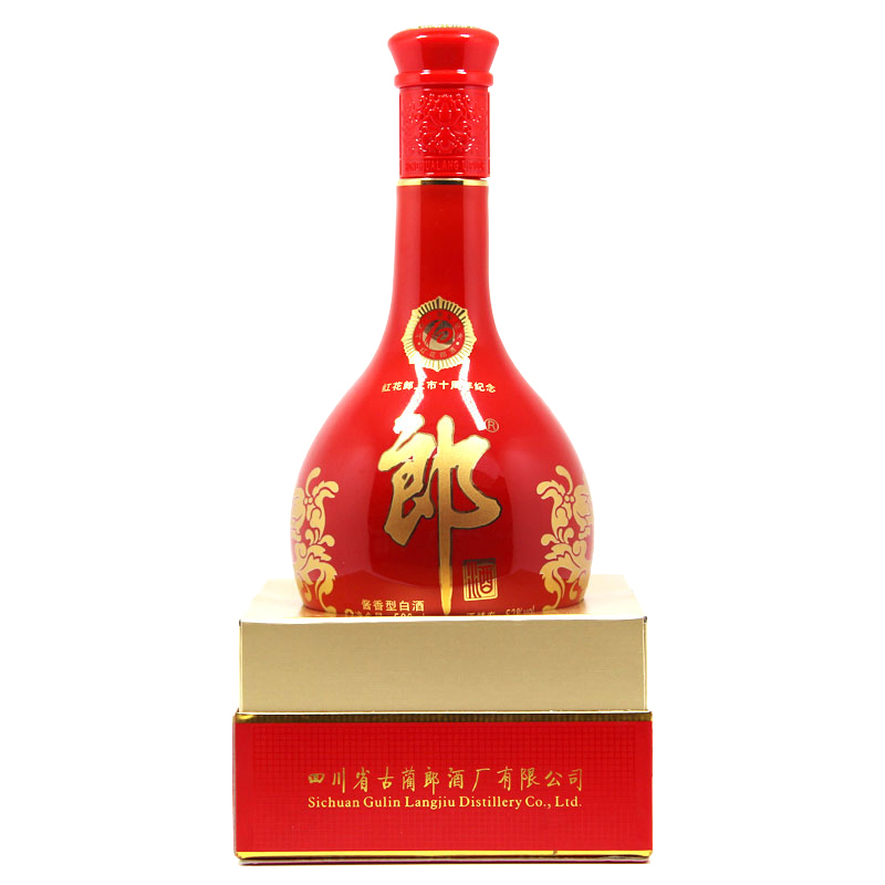 【2014】郎酒 红花郎十年（10）马年纪念酒 酱香型白酒 53度 500ml单瓶装 盒装 年份老酒 送礼收藏佳品