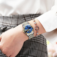 新品瑞之缘钢带女士 手表双日历女表韩版简约气质型斗音热款