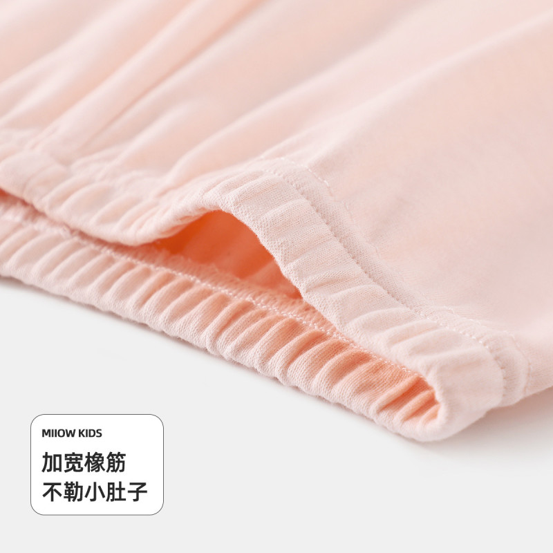 猫人[棉透气]春季中大童睡衣女童长袖家居服套装儿童睡衣童睡衣