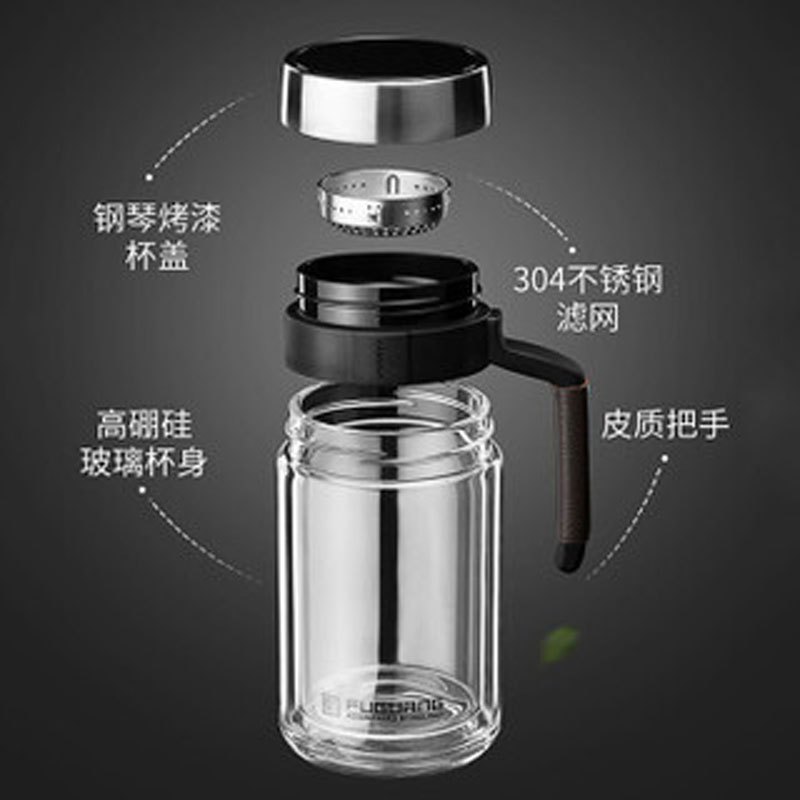 富光(FUGUANG) X1811-SH-500 双层玻璃杯