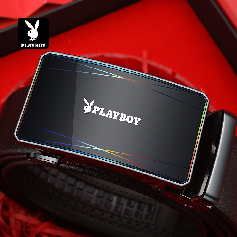 花花公子皮带真皮男士新款高档正品牛皮腰带送爸爸男友礼物裤带带高清大图