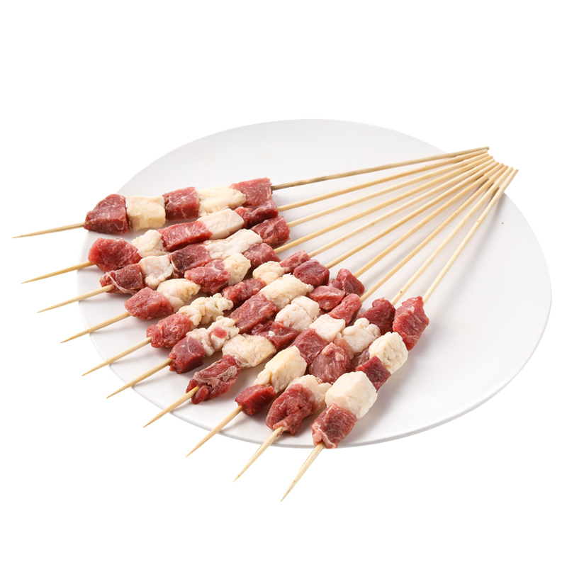 悠司坊 乌拉圭精品牛肉串10串(约200g)户外烧烤食材
