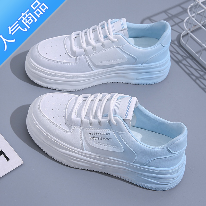 SUNTEK女鞋2023新款夏季透气板鞋女款运动平底小白鞋百搭设计感小众高清大图