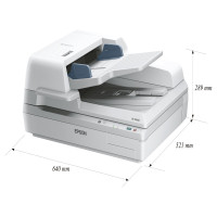 爱普生(EPSON) DS-70000 A3幅面平板+ADF扫描仪 双平台扫描仪 免费安装 (白色)