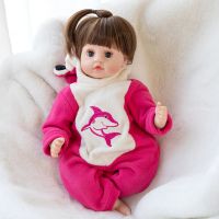 仿真洋娃娃玩具婴儿女孩公主软搪胶布娃娃逼真睡眠会说话的假娃娃|277鲨鱼款枚红色 礼盒+小鹿+感应款充电版+送衣服