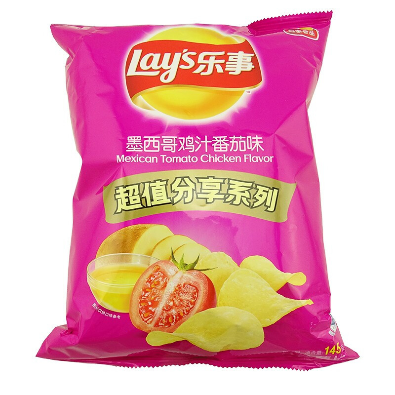 乐事薯片袋装墨西哥鸡汁番茄味135g