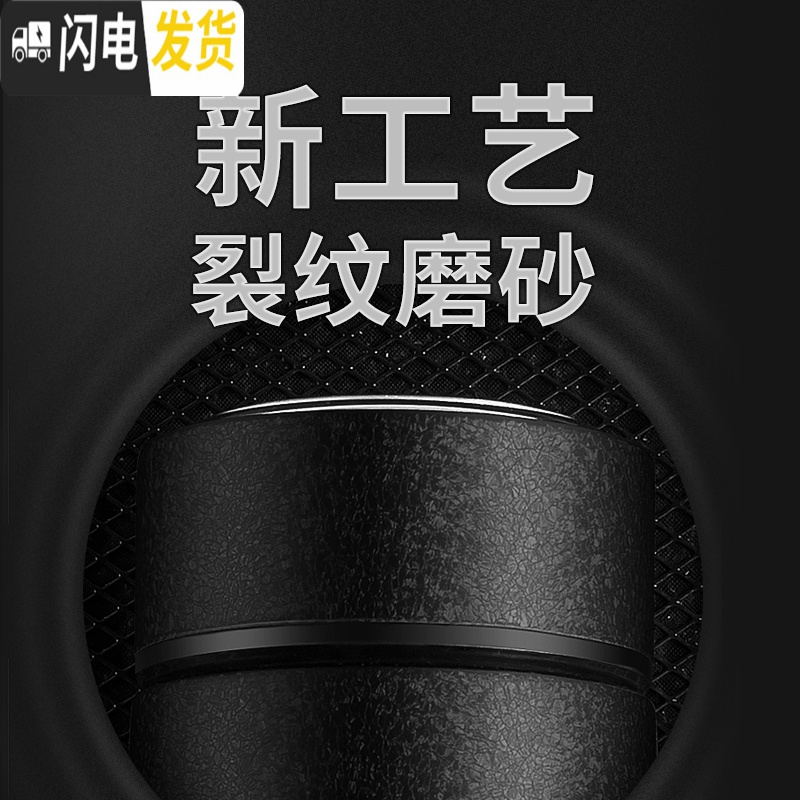 三维工匠保温杯男保暖磨砂水杯女大容量不锈钢刻字定制杯子便携泡茶杯 磨砂-红色-礼盒