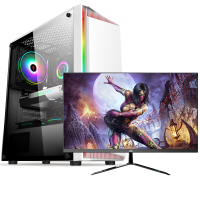 铭能 i9级十二核E5-2673V3/RX580 8G独显/32G内存/512G固态 台式电脑 台式机 电脑主机 组装电脑 家用办公电脑商务娱乐学生游戏电脑台式组装机+21.5英寸