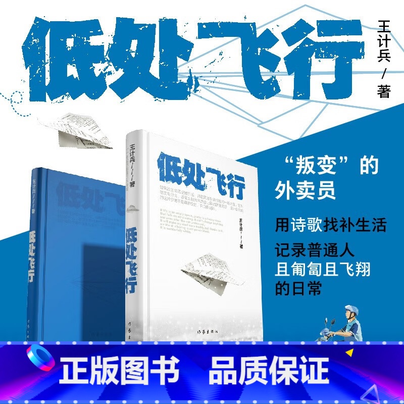 【正版】低处飞行 现象级网红诗人王计兵 海量报道 2600多万人阅读 “叛变”的外卖员用诗歌找补生活 记录普通人且匍匐