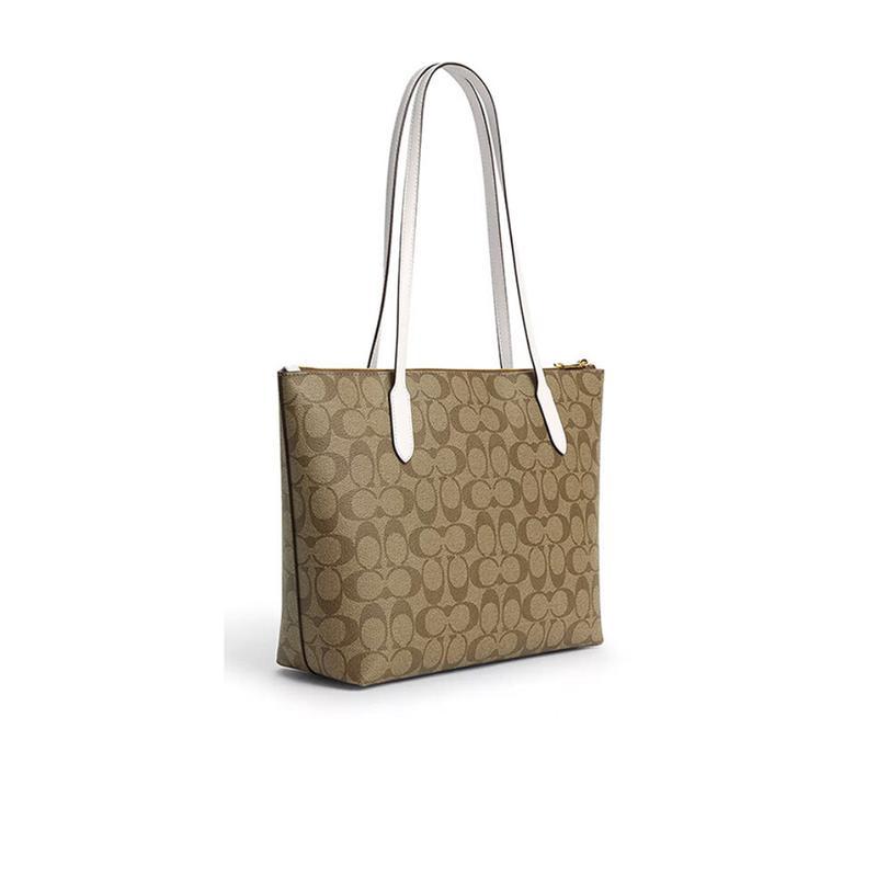 蔻驰coach女包单肩包时尚精致logo拉链徽标休闲百搭手提包送女友礼物