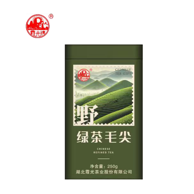 霞光牌 绿茶毛尖250克罐高清大图