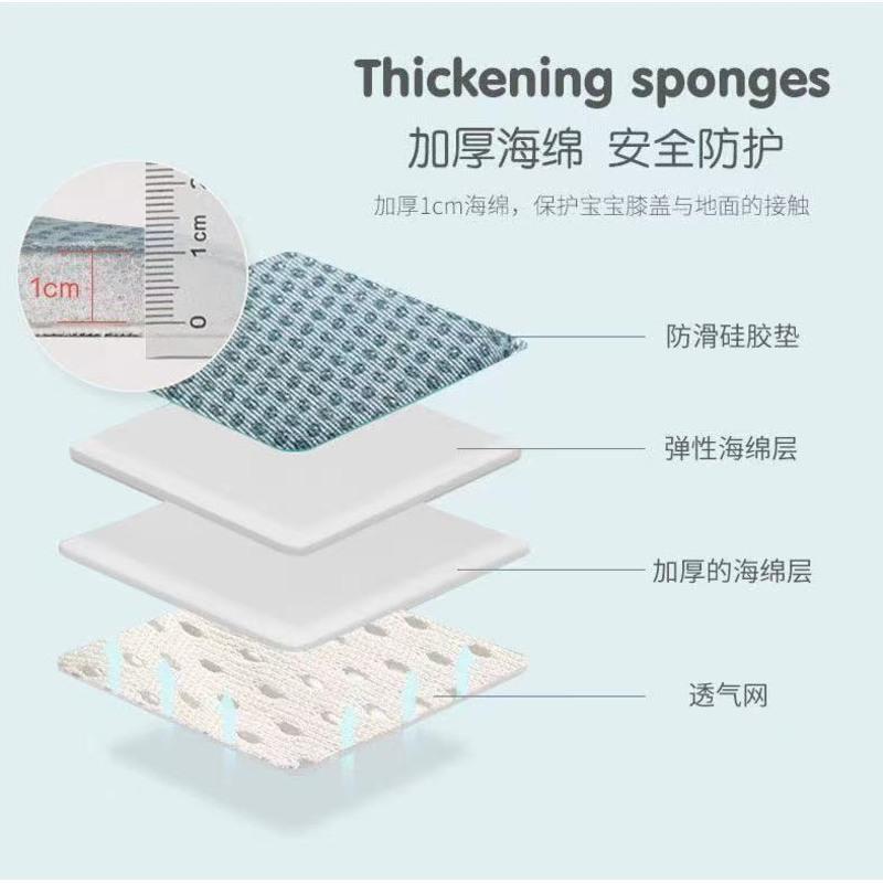 胖宝宝膝盖保护套婴儿护膝宝宝爬行夏季薄款护具防摔学步护腿神器 黑色 适合1-4岁 腿围30cm以内的宝宝