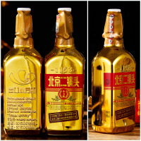永丰牌北京二锅头白酒出口小方瓶永丰二锅头金瓶纯粮酒46度清香型500ml纯粮食酒 金瓶2瓶豪华礼盒装