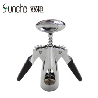 双枪(Suncha)厨房用品锌合金镀铬开瓶器 红酒葡萄酒多功能起瓶器18.5*7.5cm CF1204