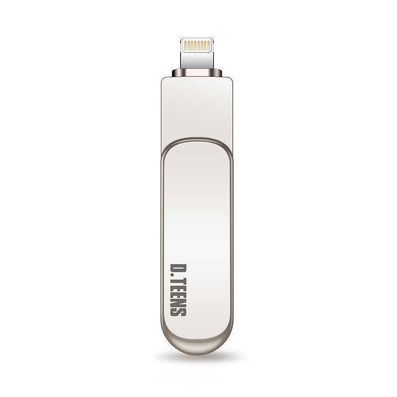 dteens苹果手机u盘64g高速苹果安卓电脑两用三合一microUSBiphone/ipad外接内存扩容器定制优盘