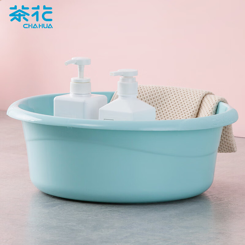 CHAHUA茶花03391K 洗脸盆 39cm大号洗衣盆洗脚盆加厚塑料盆子泡脚盆水盆洗菜盆