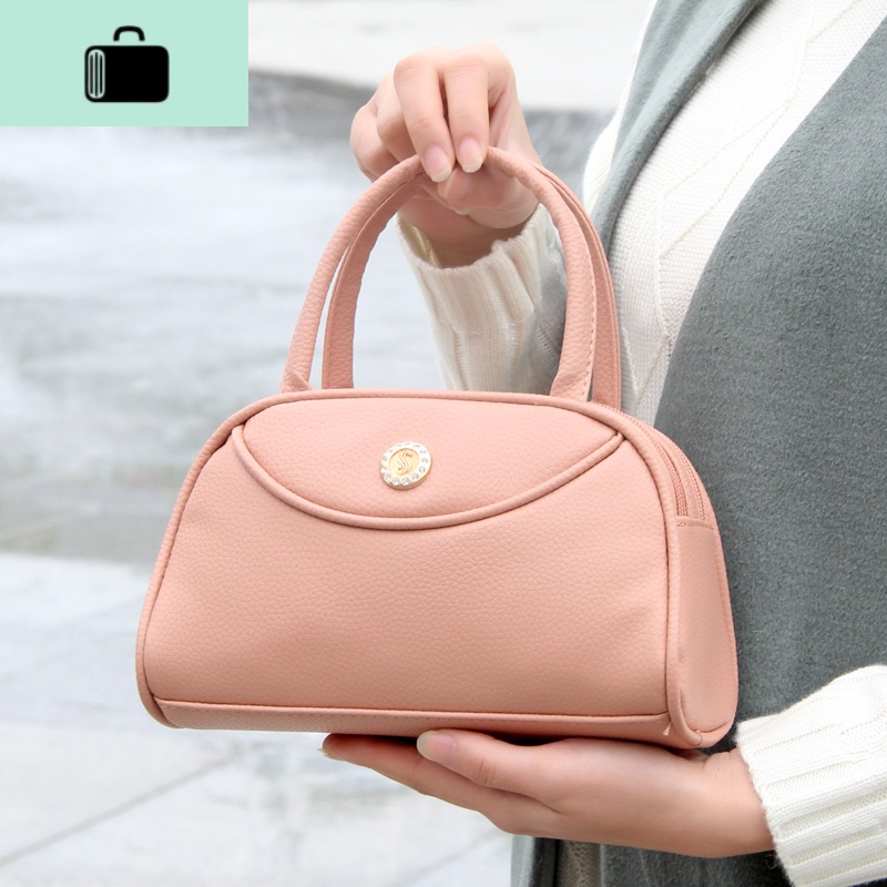 新款时尚中年女包妈妈买菜包手提包双拉链零钱包大屏手机包小拎包NEWLAKE高清大图