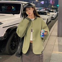 唐狮春季字母仿呢棒球服外套女宽松潮百搭减龄