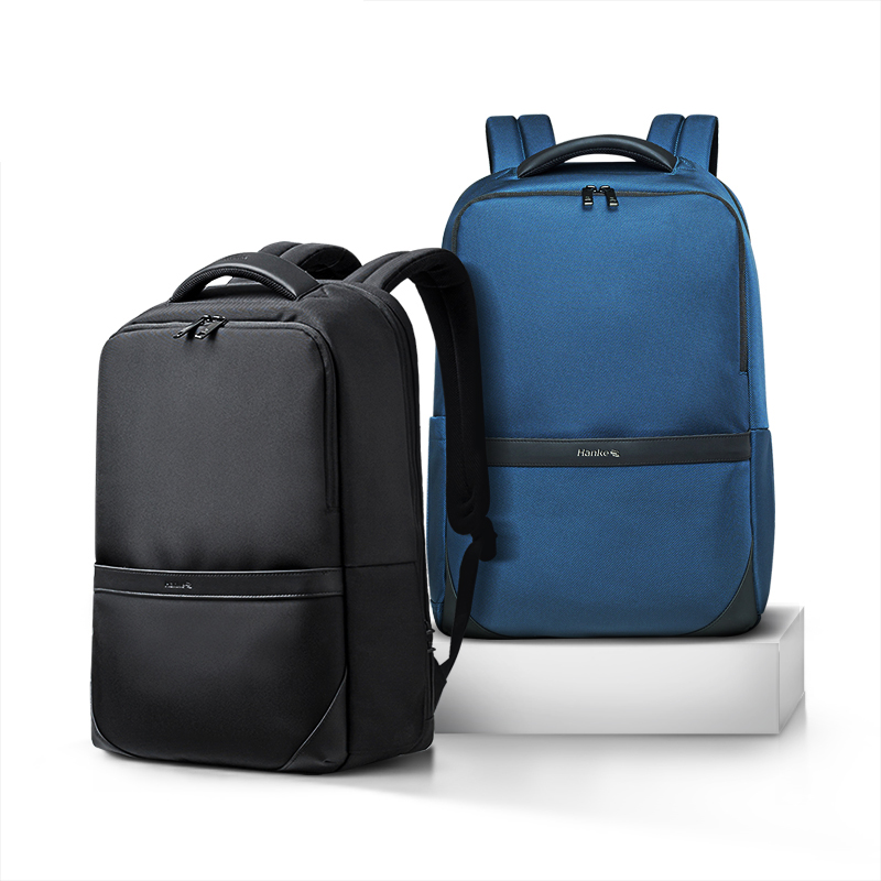 汉客出差商务版双肩包男士轻便电脑包大容量后背包旅行学生书包高清大图