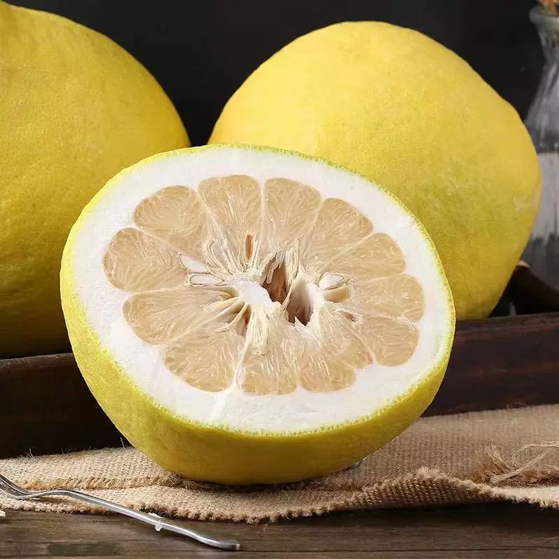 [苏鲜生]新鲜梅州沙田柚子 特大果 净重8.7斤 2个 新鲜柚子水果 蜜柚高清大图