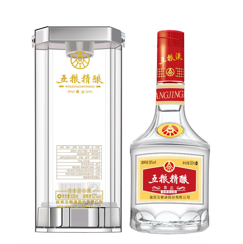 > 五粮液出品 五粮精酿 尊品 52度 浓香型白酒 500ml 单瓶装商品评价