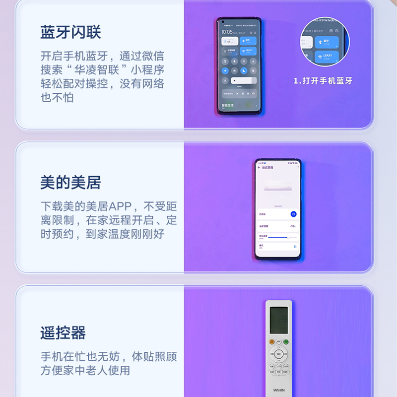 华凌空调 1.5匹新能效变频挂机 智能冷暖家用挂壁式以旧换新KFR-35GW/N8HA3 Ⅱ