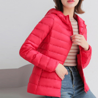 雅鹿羽绒服女2019新款正品轻薄短款白鸭绒冬季时尚连帽保暖外套潮