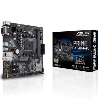 华硕（ASUS)PRIME B450M-K AM4接口 M-ATX台式机电脑主板 支持R5 3500X、R5 2600X等处理器