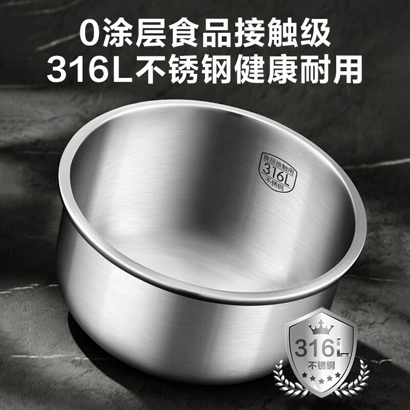 苏泊尔SUPOR 4L电饭煲 750W底盘加热 不锈钢内胆1.5mm 灰色触摸控制 可预约稀饭5-7人用高清大图