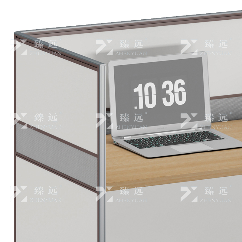 臻远 ZYGW-006职员桌办公桌屏风工作卡位直排双人位高清大图