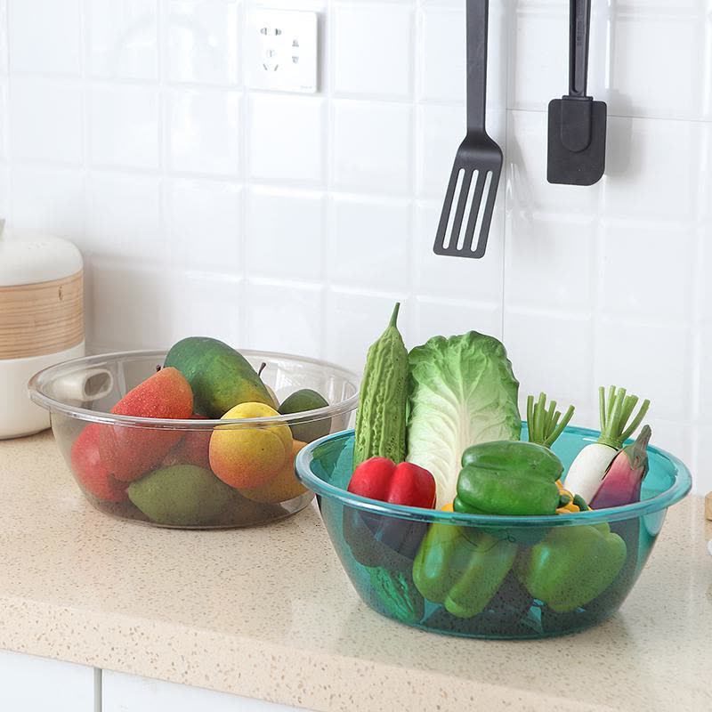 加厚脸盆透明盆宝宝洗脸盆家用儿婴儿盆塑料盆学生宿舍洗衣盆图片