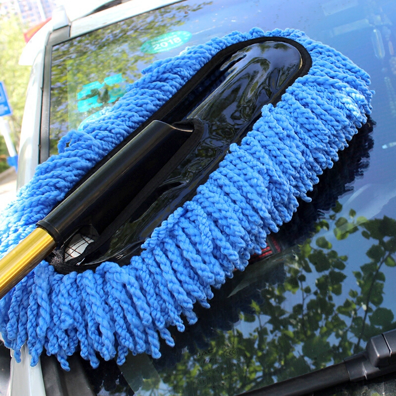 洗车拖把伸缩式非纯棉专用扫灰多功能除尘汽车掸子车刷子擦车拖把