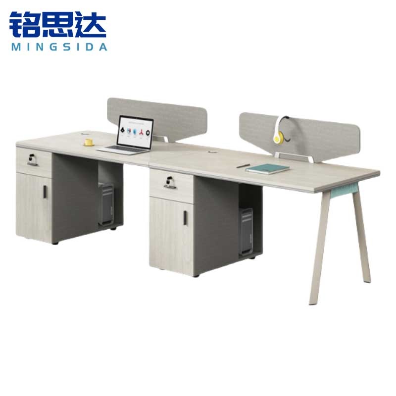 铭思达屏风办公桌E字双人位张高清大图