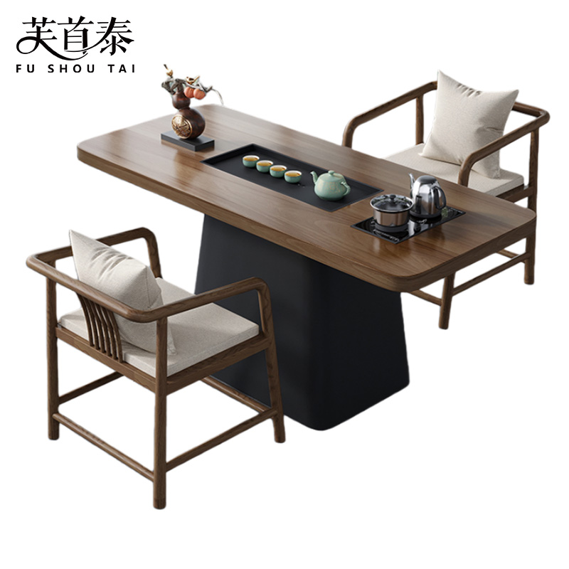 芙首泰茶桌一桌2椅100*60*75cm套高清大图