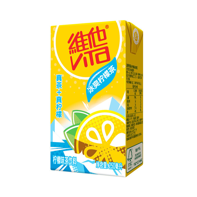 维他冰爽柠檬茶250ml*24盒整箱美味清爽畅饮