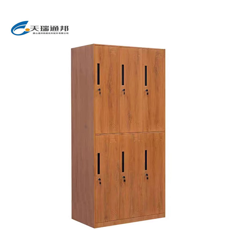 天瑞通邦 钢制套色更衣柜/文件柜 组 六门黄木纹900*500*1850mm/组