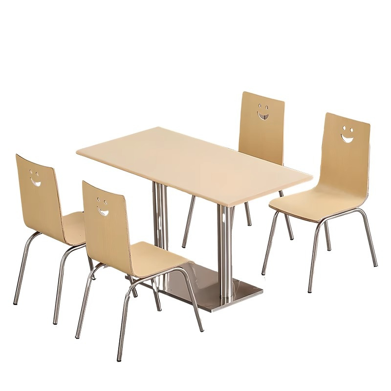 苏宁 金菲罗格 办公家具 员工食堂餐桌组合 一桌四椅高清大图