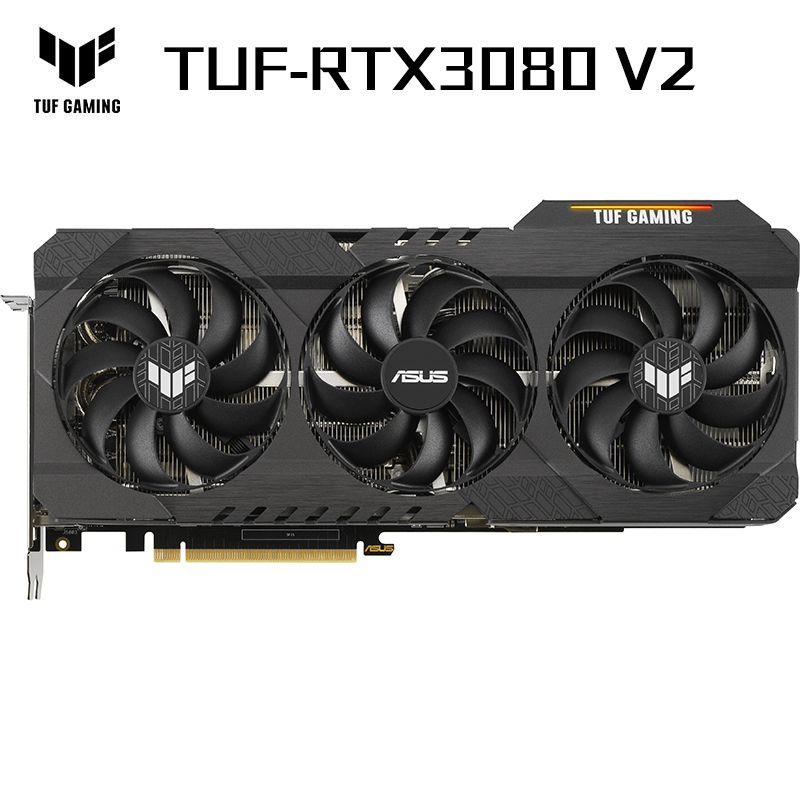 华硕 ASUS TUF-RTX3080-O10G-V2-GAMING LHR 电竞游戏专业独立显卡