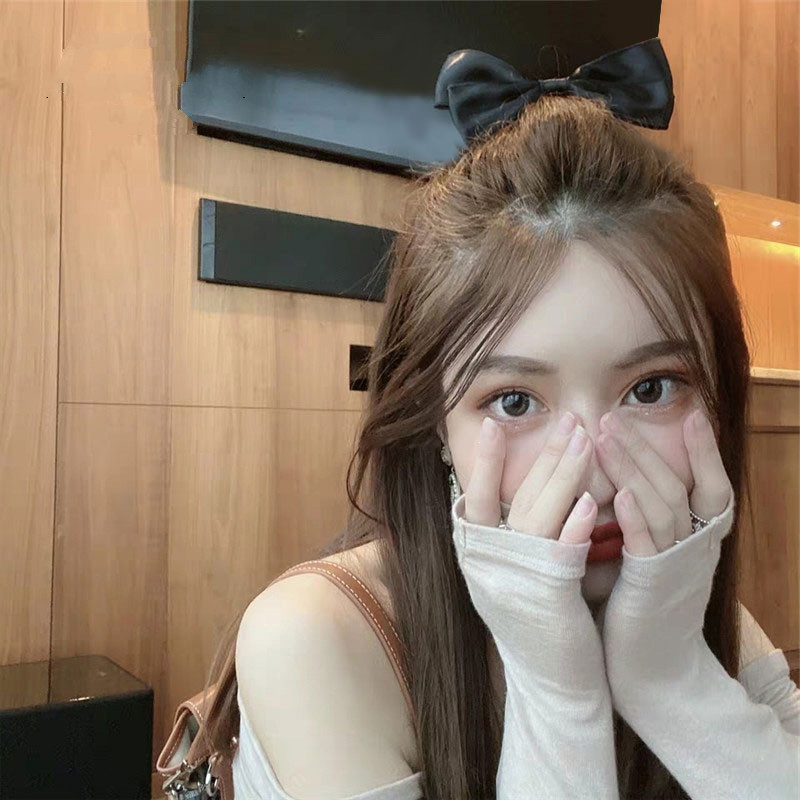 黑色大蝴蝶结发绳女韩国ins风头绳发圈网红皮筋头饰发饰发夹发卡