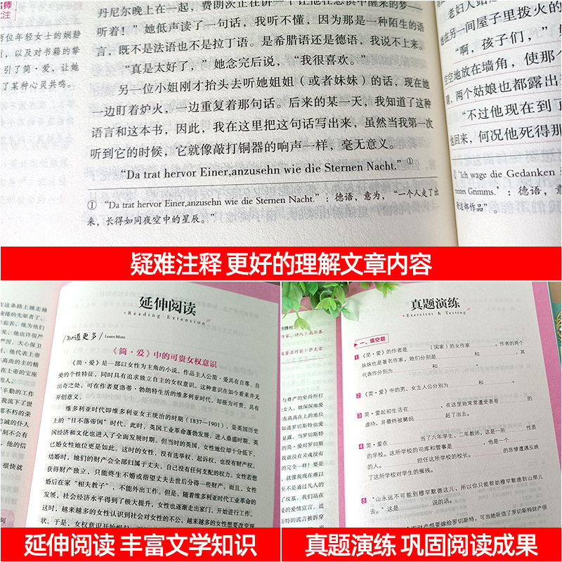 简爱+儒林+我是猫+格列佛+契诃夫[全套5册考点] [正版]简爱和儒林外史全套2册 九年级下册必读 原著书籍 人教版