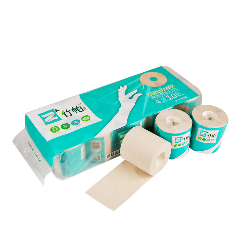 竹帕 1800克空芯卷纸 105mm*105mm/节*4层 1800g/提 10卷/提高清大图