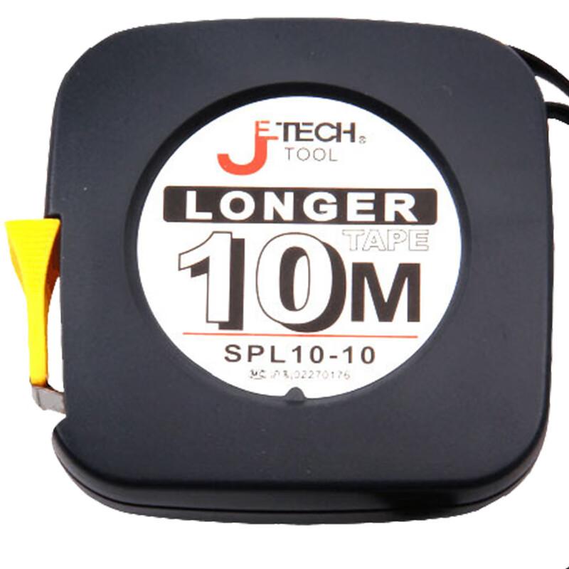 捷科(JETECH)SPL10-10N钢卷尺测量工具盒式卷尺高精度盒尺距离测量加厚耐磨10m