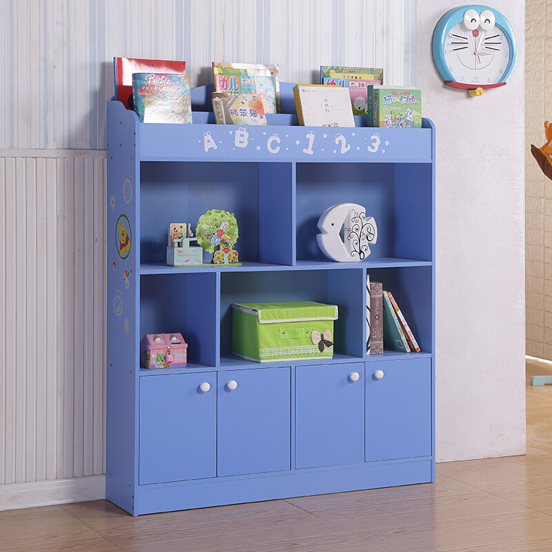 书架简易落地小学生小书架置物架家用简约幼儿园书柜带安心抵视频