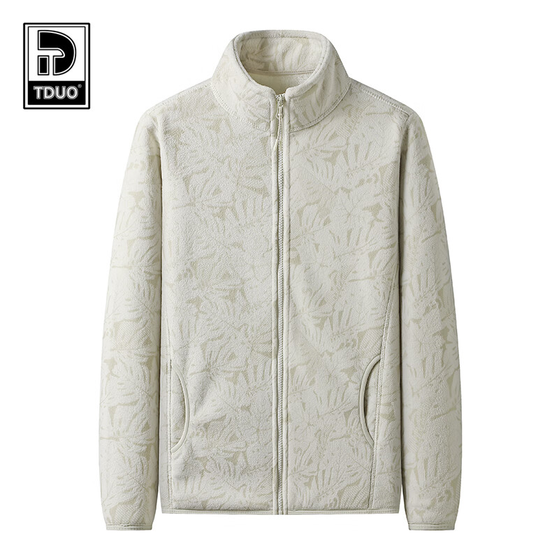Tduo加绒加厚抓绒衣 ZR4 件 男款象牙白 XL