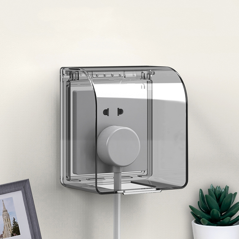 86型加高插座罩粘贴式浴室漏电如华福禄开关溅盒热水器保护漏保盖套