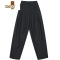 YANXU黑色西装裤直筒宽松型日系休闲西裤垂坠感大码拖地阔腿裤男女